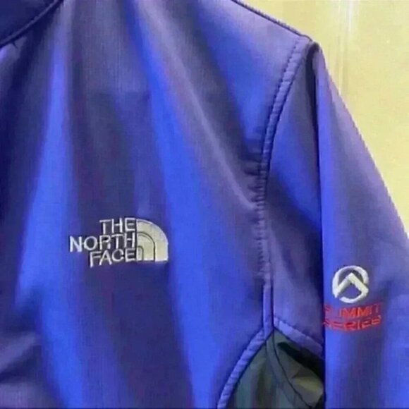 The North  Face Jacket Fleece Lined Soft Shell Purple Grey Size Medium - Picture 5 of 16